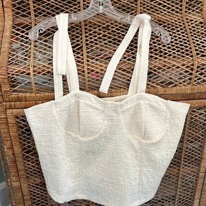 NWT Maeve by Anthropologie cream tank